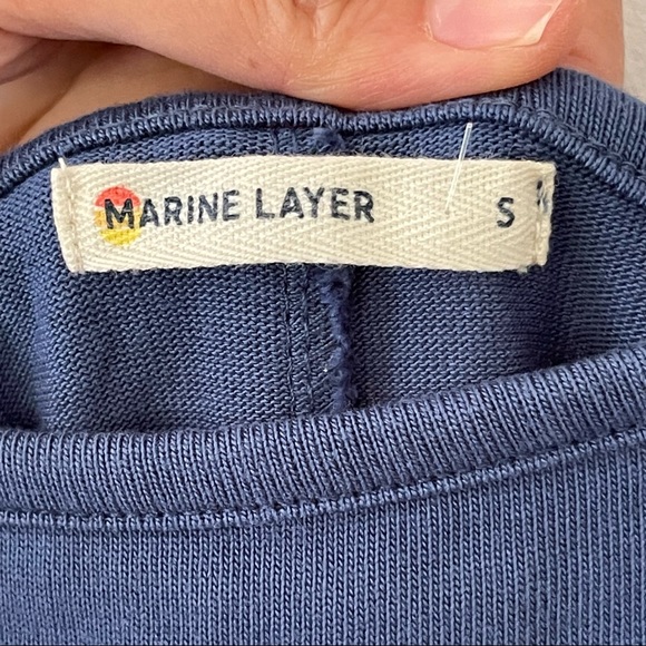 MARINE LAYER Sadie Midi Dress in Red Stripe Size S - Picture 12 of 13